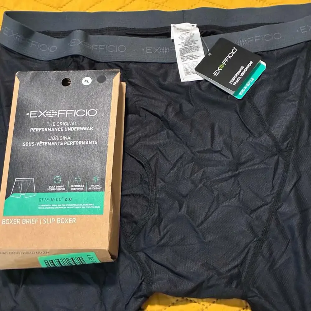 ExOfficio Men's Give-N-Go 2.0 Boxer Brief, Black, XL